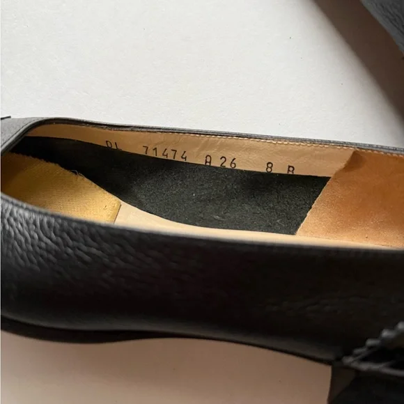 Salvatore Ferragamo Classic Black Women's Block Kitten Heels - Picture 6 of 7